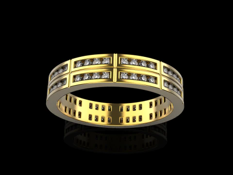 Wedding ring model 844 3D Print Model