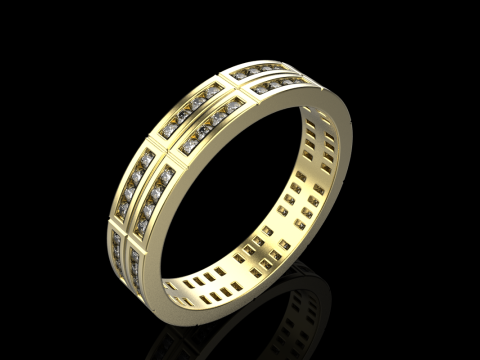 Wedding ring model 844 3D Print Model