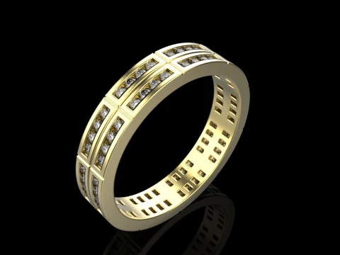 Wedding ring model 844 3D Print Model