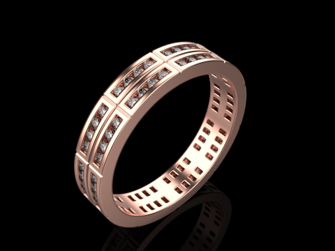 Wedding ring model 844 3D Print Model