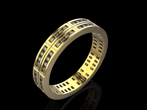 Wedding ring model 844 3D Print Model