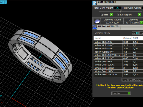 结婚戒指型号 843 3D 打印模型