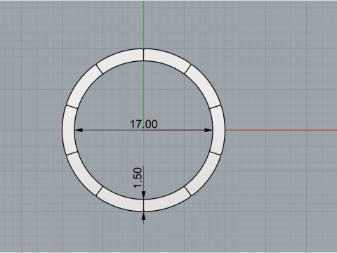 结婚戒指型号 843 3D 打印模型