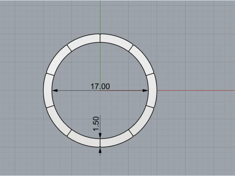 Обручальное кольцо модель 843 3D Принт Модель