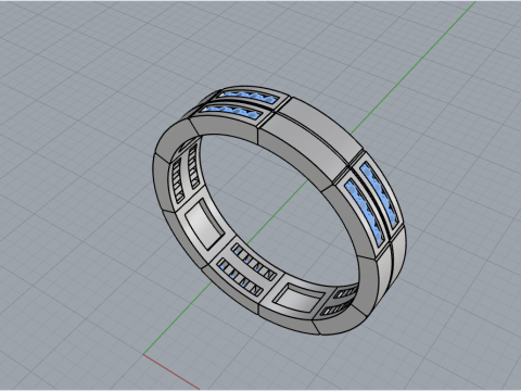 结婚戒指型号 843 3D 打印模型