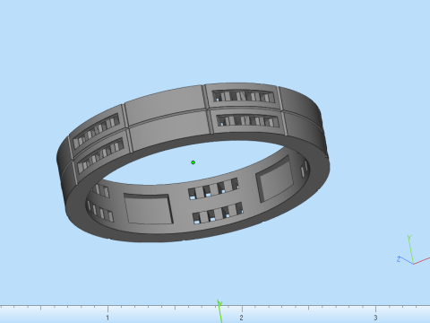 结婚戒指型号 843 3D 打印模型
