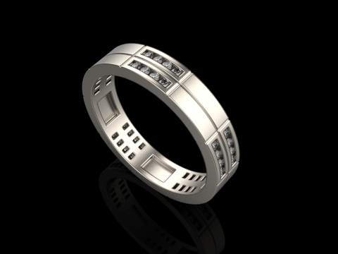 结婚戒指型号 843 3D 打印模型