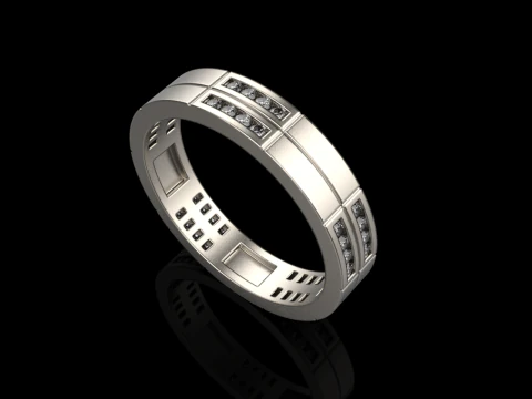 Обручальное кольцо модель 843 3D Принт Модель