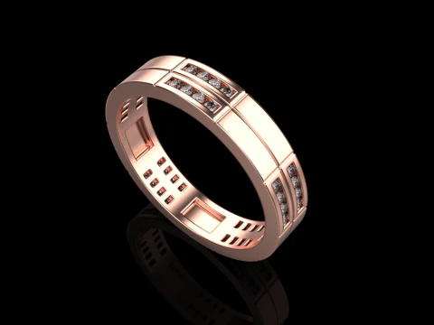 Обручальное кольцо модель 843 3D Принт Модель