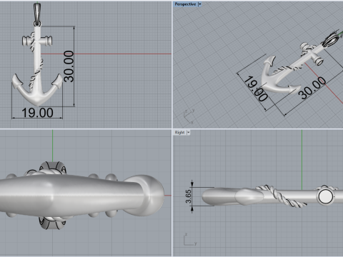 Anchor pendant model 841 Model Cetak 3D