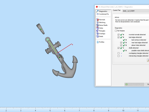 Anchor pendant model 841 Model Cetak 3D