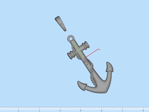 Anchor pendant model 841 Model Cetak 3D