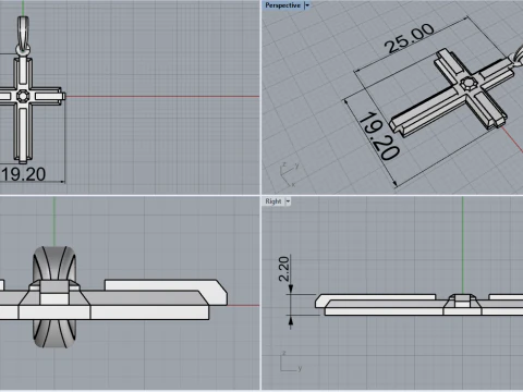 Cross model 840 3D Print Model