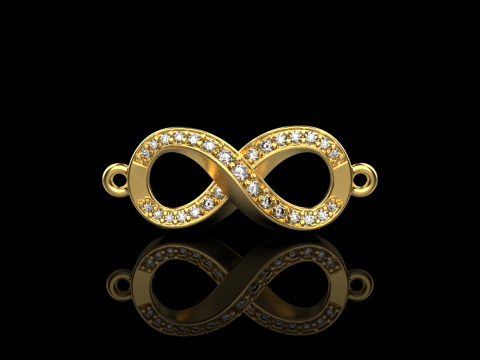 Infinity sign necklae model 839 3D Print Model