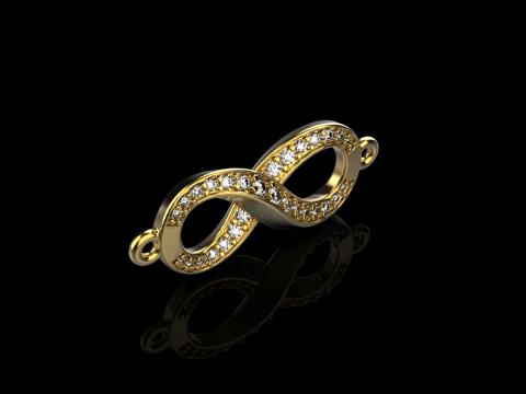 Infinity sign necklae model 839 3D 프린트 모델
