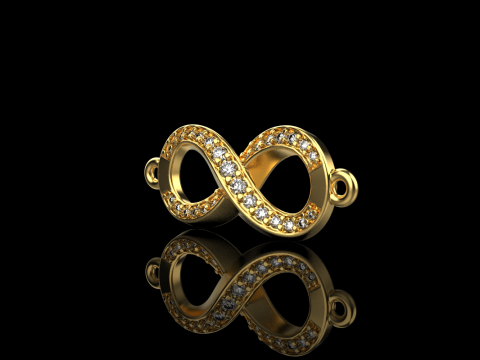 Infinity sign necklae model 839 3D 프린트 모델