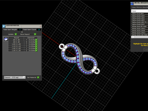 Infinity sign necklae model 839 3D 프린트 모델