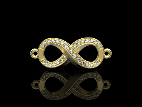 Infinity sign necklae model 839 3D 프린트 모델