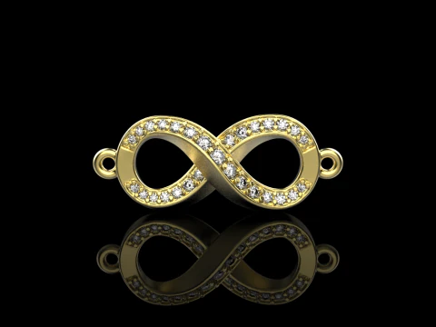 Infinity sign necklae model 839 3D Print Model