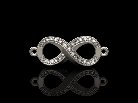 Infinity sign necklae model 839 3D 프린트 모델