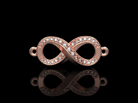 Infinity sign necklae model 839 3D 프린트 모델