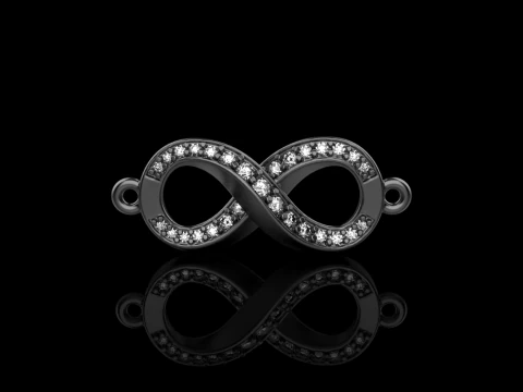 Infinity sign necklae model 839 3D Print Model