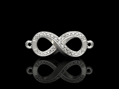 Infinity sign necklae model 839 3D 프린트 모델