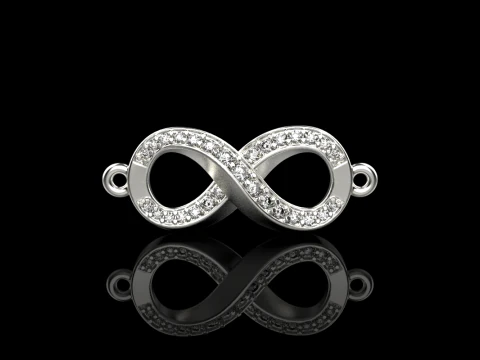 Infinity sign necklae model 839 3D Print Model