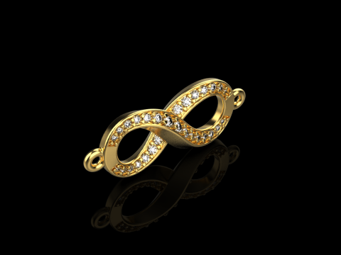 Infinity sign necklae model 839 3D 프린트 모델