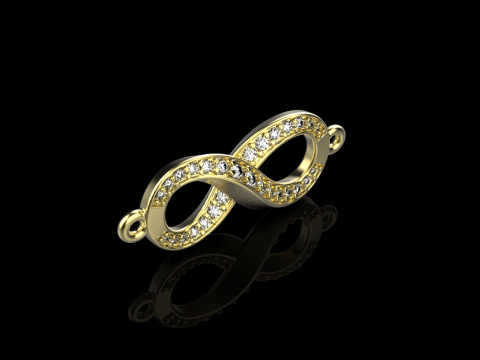 Infinity sign necklae model 839 3D 프린트 모델