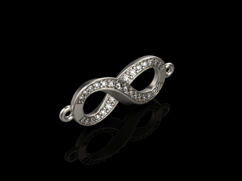 Infinity sign necklae model 839 3D 프린트 모델