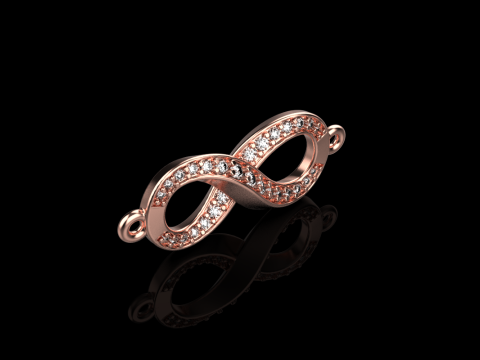 Infinity sign necklae model 839 3D 프린트 모델