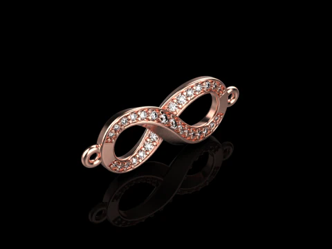Infinity sign necklae model 839 3D Print Model