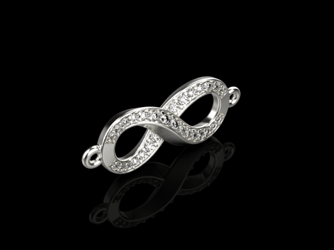 Infinity sign necklae model 839 3D 프린트 모델