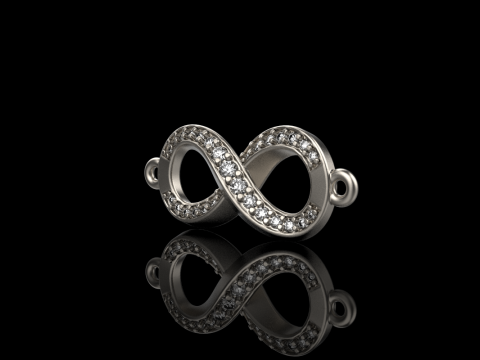 Infinity sign necklae model 839 3D 프린트 모델