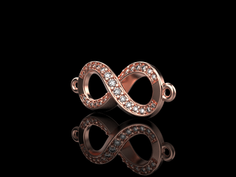 Infinity sign necklae model 839 3D 프린트 모델