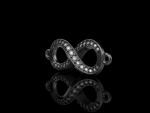 Infinity sign necklae model 839 3D 프린트 모델
