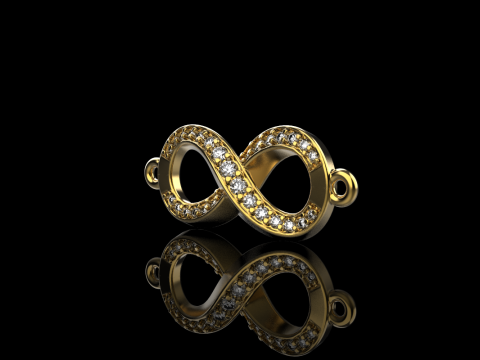 Infinity sign necklae model 839 3D 프린트 모델