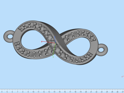 Infinity sign necklae model 839 3D 프린트 모델