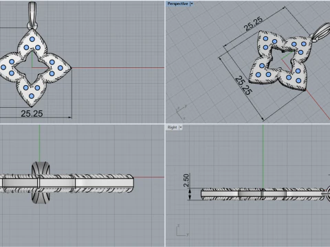 Pendant model 838 3D Print Model