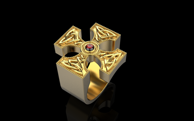 Ornament cross ring model 837 3D Baskı Modeli .c4d .max .obj .3ds .fbx .stl .blend 