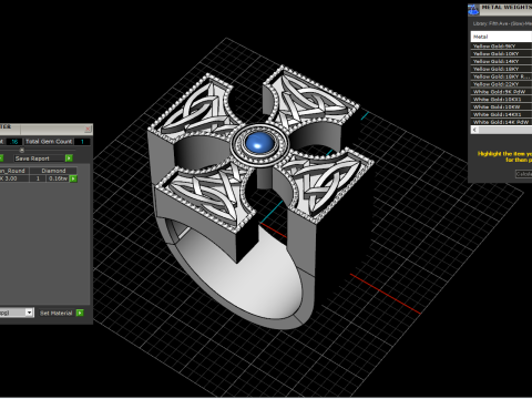 Ornament cross ring model 837 3D Baskı Modeli