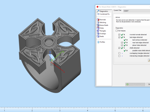 Ornament cross ring model 837 3D Baskı Modeli