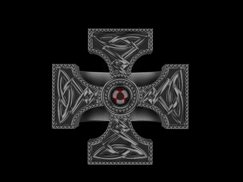 Ornament cross ring model 837 3D Baskı Modeli