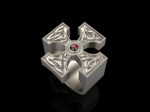 Ornament cross ring model 837 3D Baskı Modeli