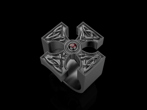 Ornament cross ring model 837 3D Baskı Modeli