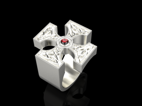 Ornament cross ring model 837 3D Baskı Modeli
