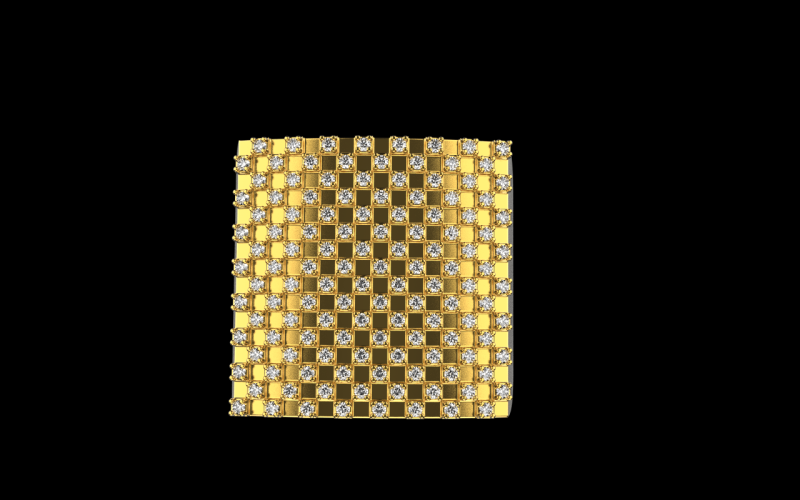Square signet ring model 836 Model Cetak 3D .c4d .max .obj .3ds .fbx .stl .blend 