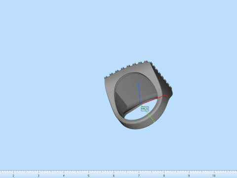 Square signet ring model 836 3D Print Model