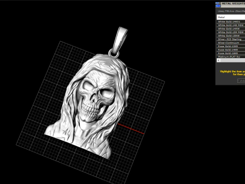 Death pendant model 835 3D Print Model